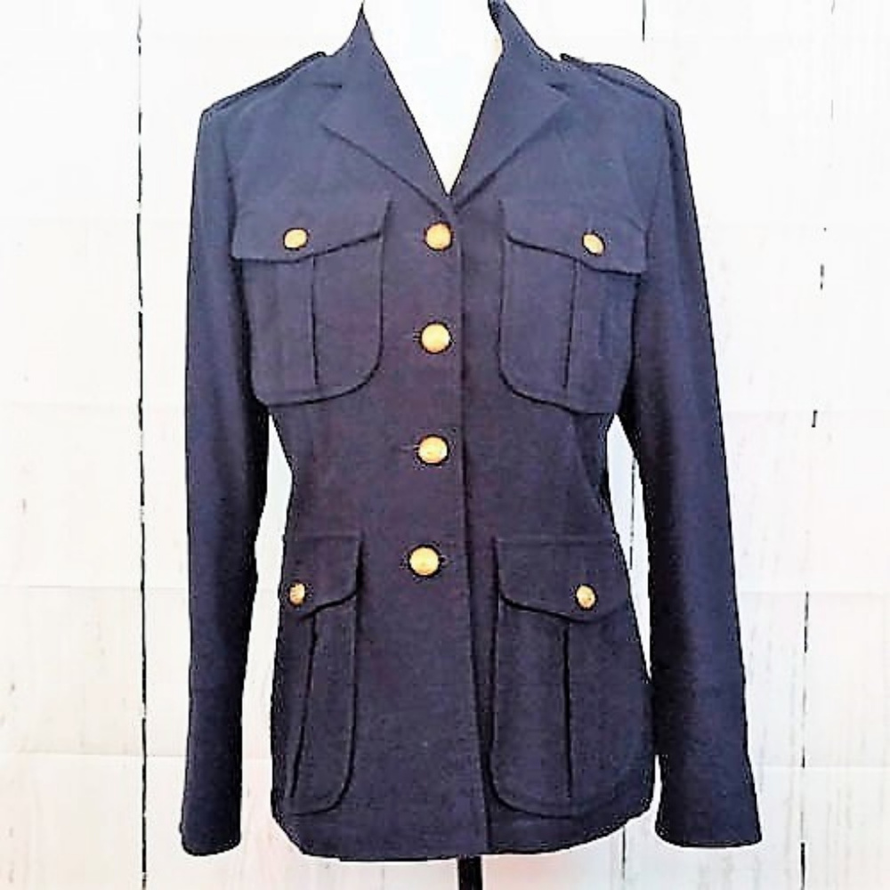Ralph Lauren Blue Large Military Blazer Jacket